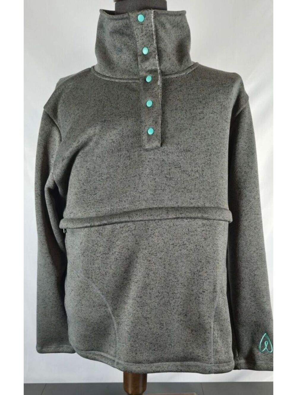 Latched Mama XL Gray Nursing Pullover Sweatshirt